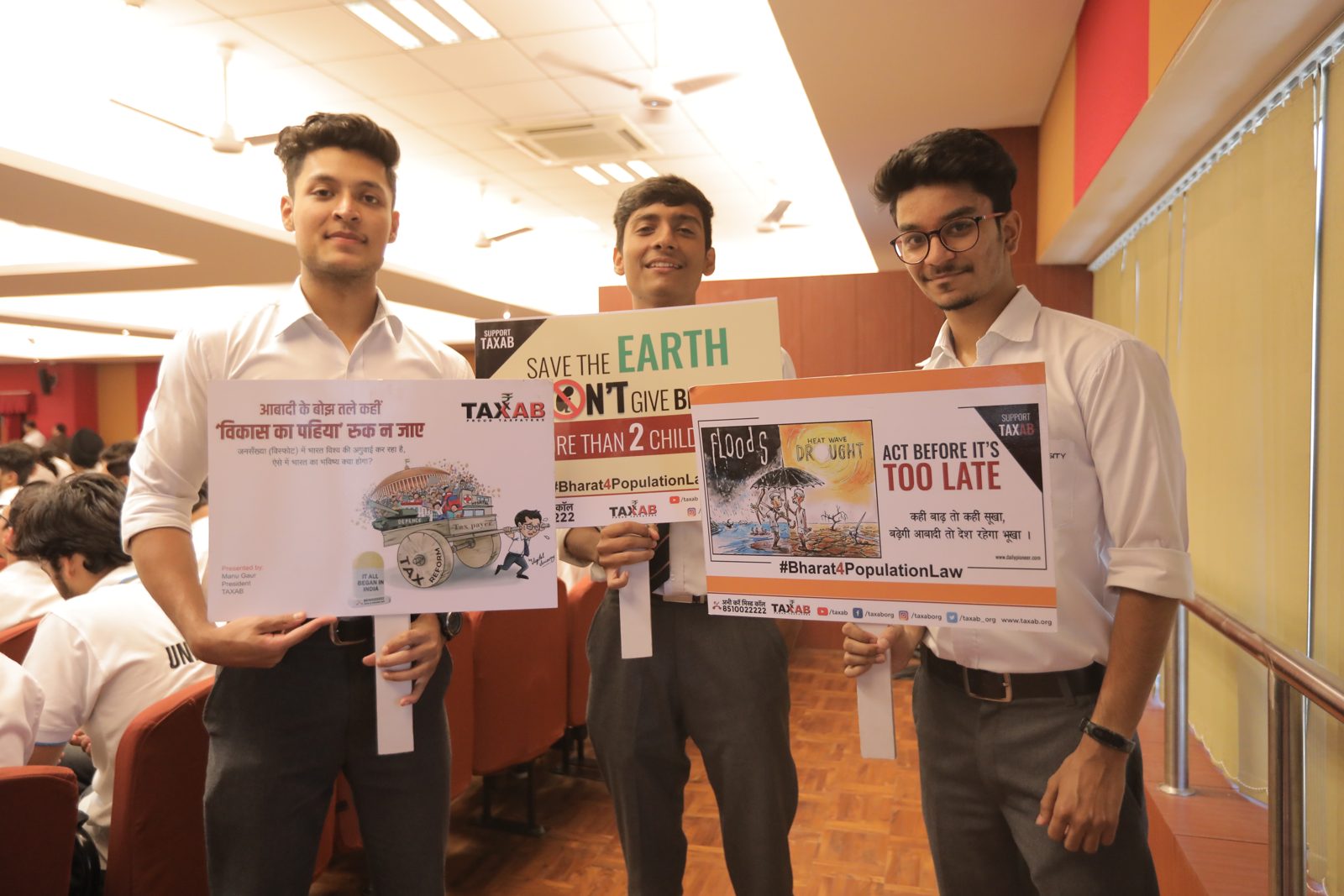 TV 100: Taxab President Mr. Manu Gaur Addressed a Gathering at DIT University on the Effects of #OverPopulation